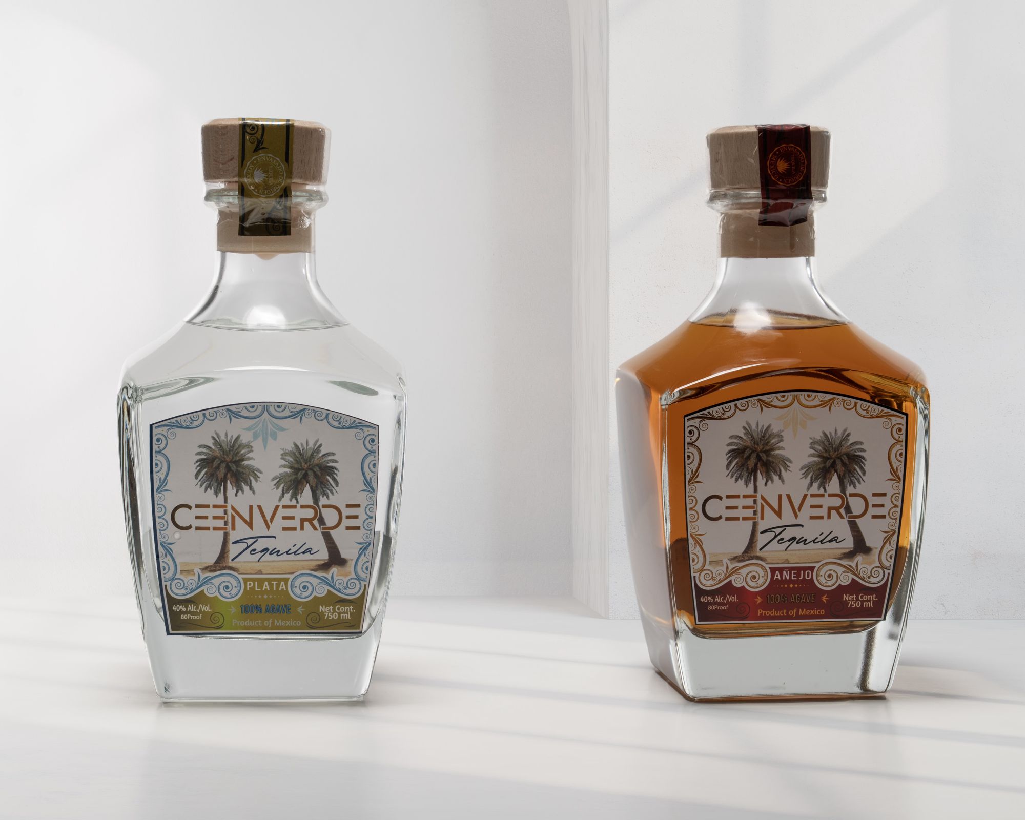 CEENVERDE Tequila Plata and Añejo